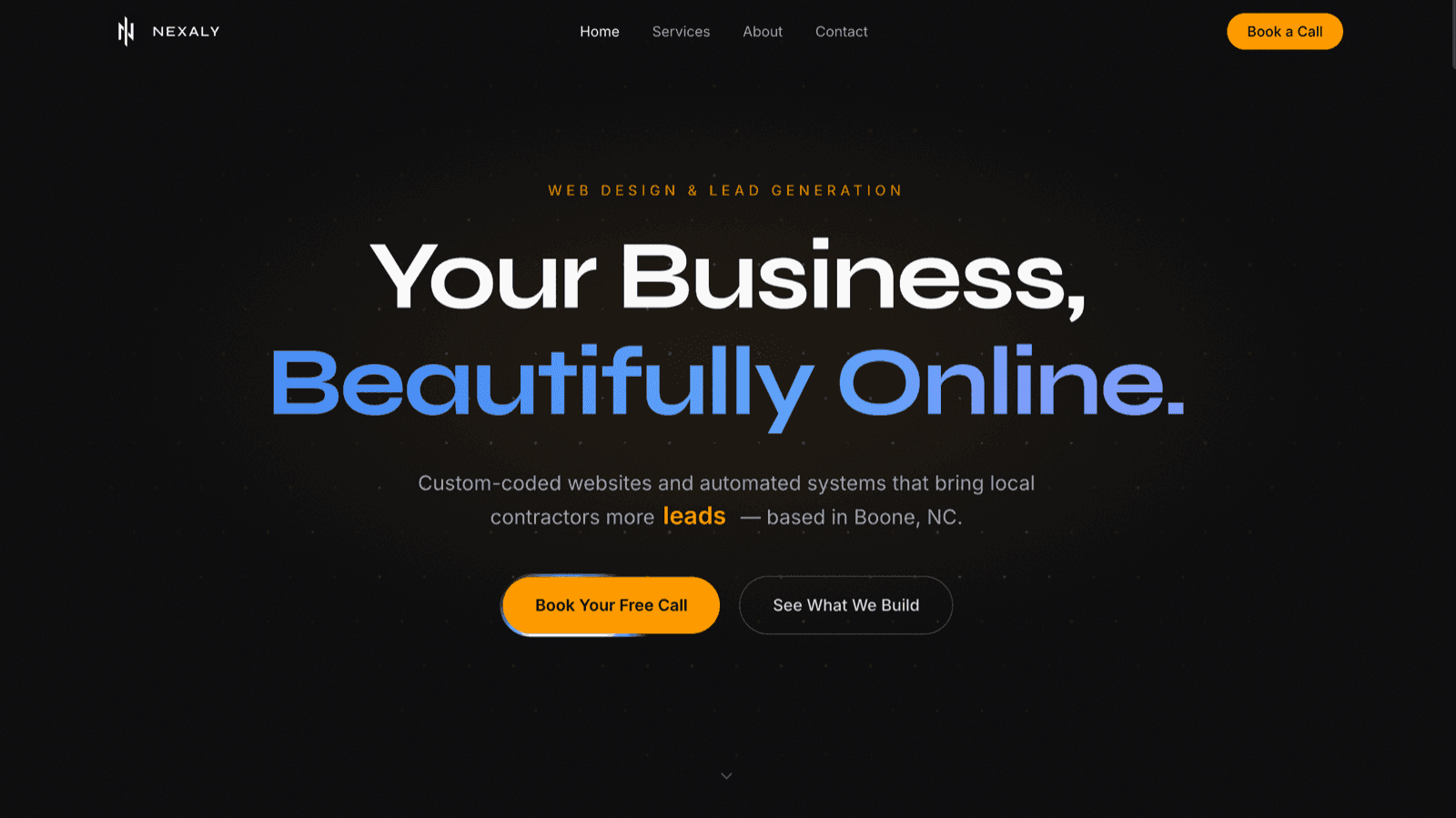 Preview of nexalydigital.com homepage